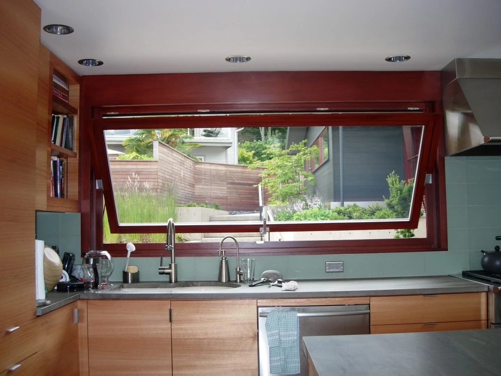 Pivot windows design for kitchen